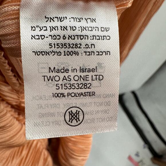 Sabina Musayev NWT Mina Long Sleeve Peach Shimmer Mini Dress // XS - Picture 14 of 16